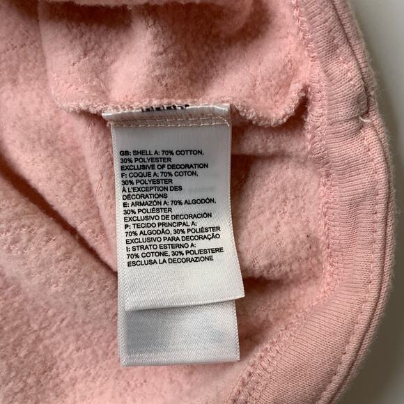 The North Face Hoodie Girls M Medium Pink Dome Fleece Line Pullover Pouch Pocket - Picture 8 of 12